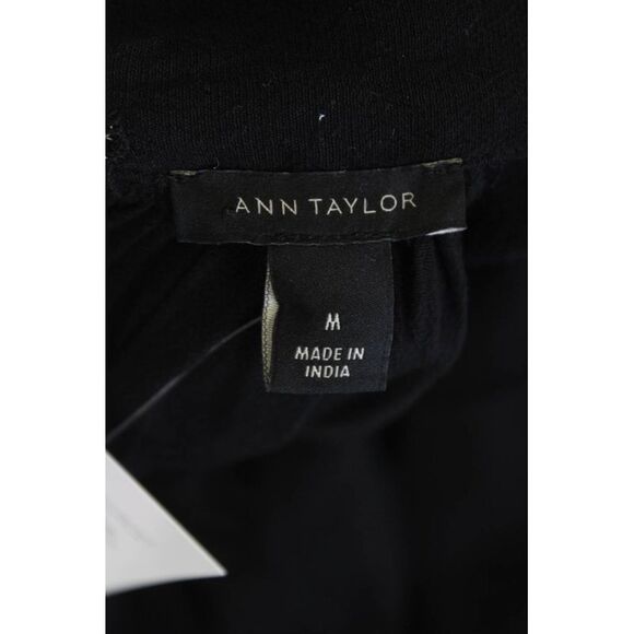 Ann Taylor Womens Scoop Neck Sleeveless Tank Blouse Black Size M - Picture 4 of 6